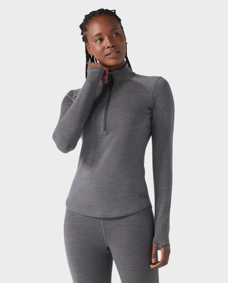 STIO Women's Basis Midweight Merino Half Zip 5 STIO Women's Basis Midweight Merino Half Zip - Image 3