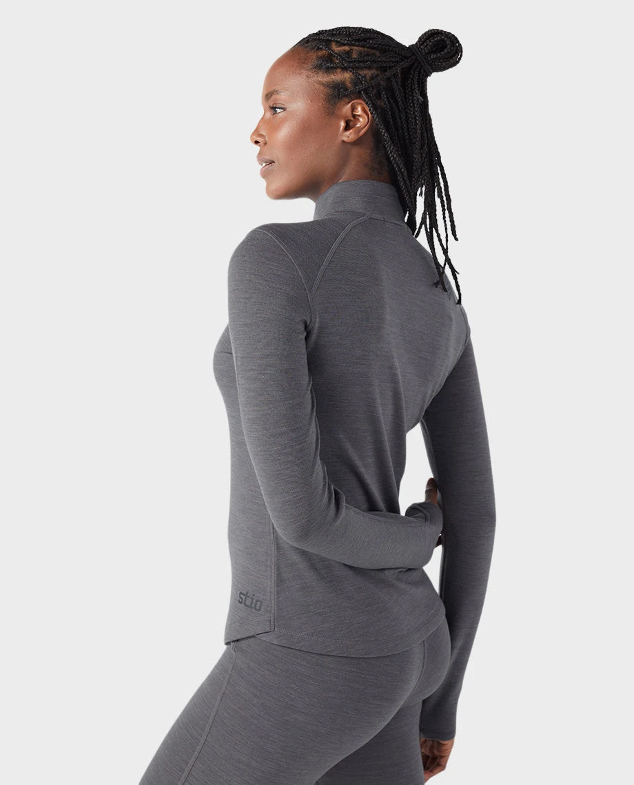 STIO Women's Basis Midweight Merino Half Zip 6 STIO Women's Basis Midweight Merino Half Zip - Image 4