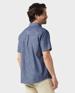 STIO Men's Curtis Camp Chambray Shirt SS -Stio 200281 453 4 Top