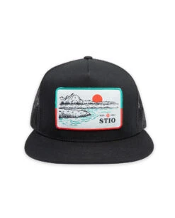 STIO Drift Patch Trucker 16 STIO Drift Patch Trucker -Stio Drift Patch Trucker Hat Black Front New