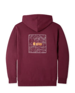 STIO Navigator Hoodie -Stio Unisex Navigator Hoodie Maroon Back