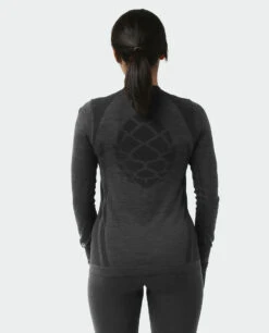STIO Women's Basis Seamless Tech Crew -Stio W Full Range Seamless Crew Boundary Black Heather 3 222bc119 5db0 457a ab0b d1a7ebd5cb80